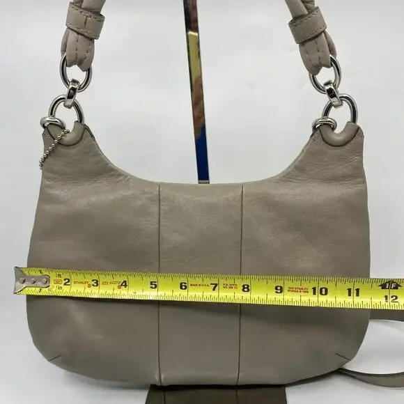 Coach Medium Gray Leather Crossbody Bag/Handbag